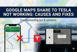 Google Maps Share to Tesla Not Working